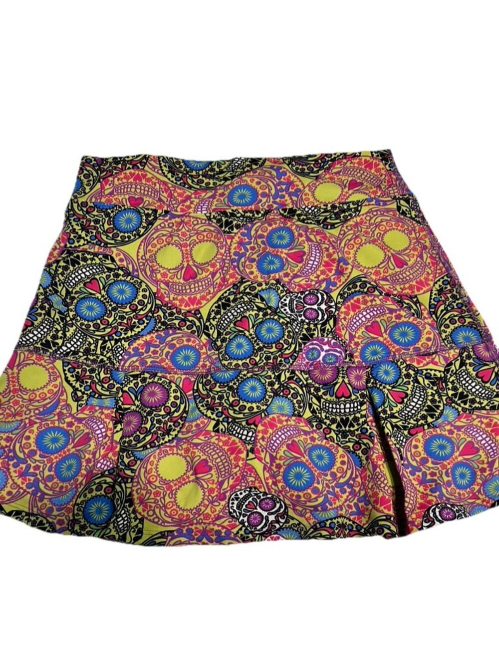 dona jo Ladies sz Medium (2) Tennis Golf Pickleball skort stretch pull On Skulls